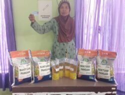 Pemerintah Tiyuh PJI Salurkan Bantuan Pangan Lokal.